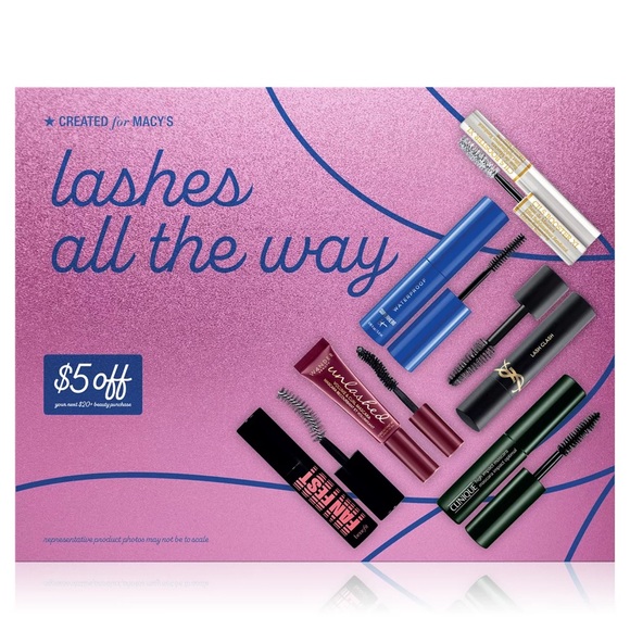 Lashes All The Way Set Of 6 Brand Name Mascara & Lash Primer Macys NIB - Picture 2 of 8